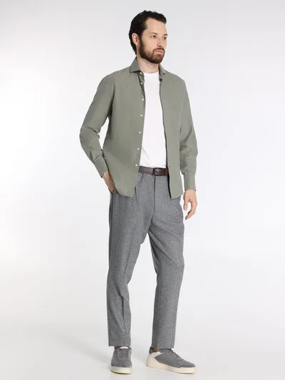 Рубашка цвет хаки — превью 4