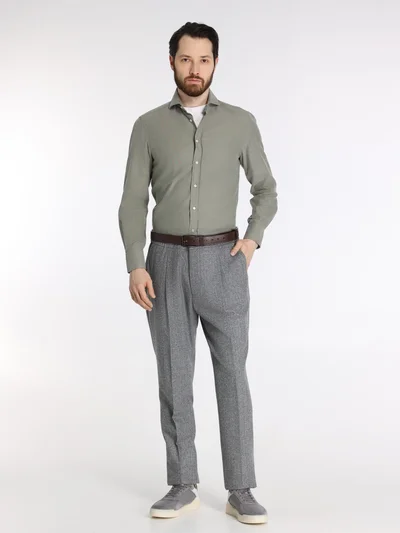 Рубашка цвет хаки — превью 5