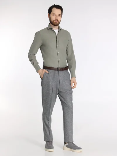 Рубашка цвет хаки — превью 6