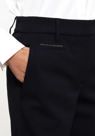 Брюки цвет темно-синий — превью 5