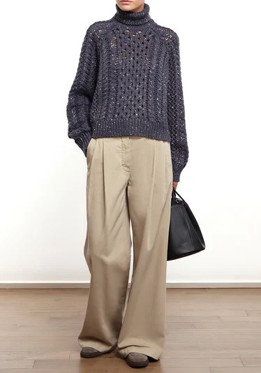 Свитер цвет синий — превью 2