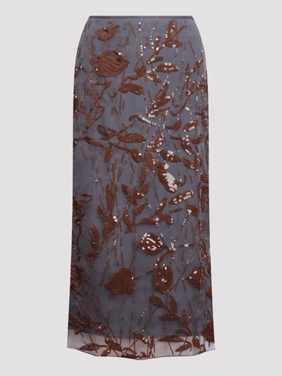 Юбка цвет серый — превью 1