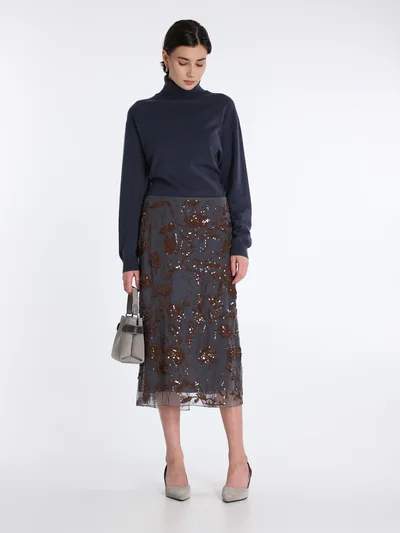 Юбка цвет серый — превью 3