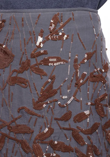 Юбка цвет серый — превью 5