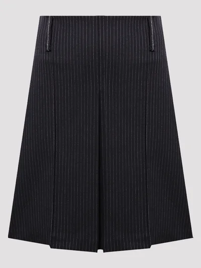 Юбка цвет темно-синий — превью 1