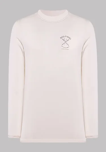 Лонгслив цвет белый — превью 1