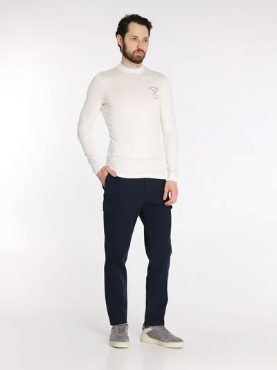 Лонгслив цвет белый — превью 3