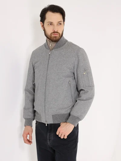 Бомбер цвет серый — превью 2