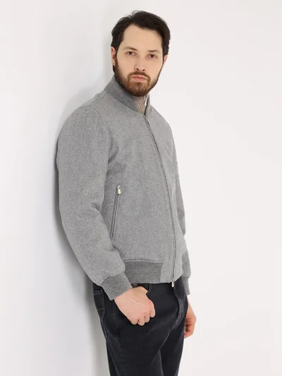 Бомбер цвет серый — превью 5