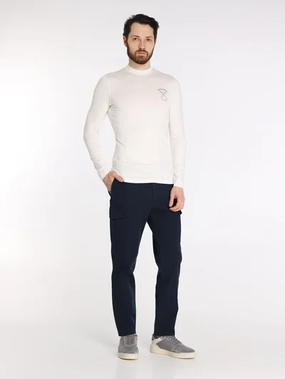 Брюки цвет темно-синий — превью 4