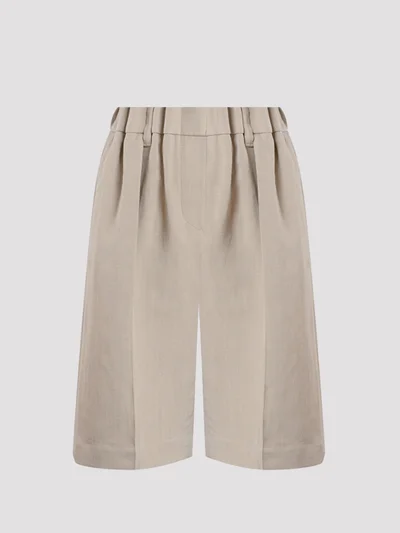 Шорты цвет бежевый — превью 1