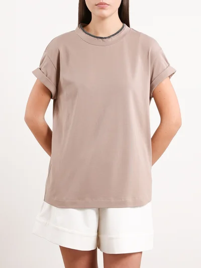 Футболка цвет коричневый — превью 3