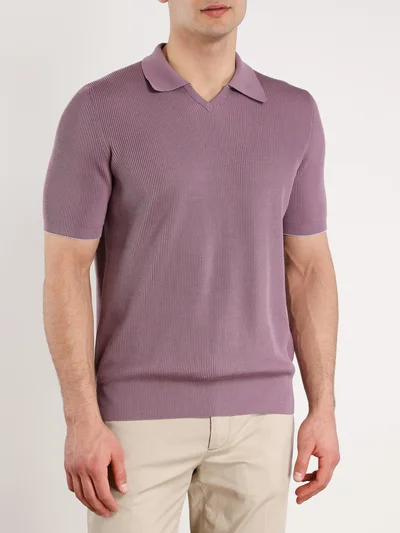 Поло цвет мальва — превью 3