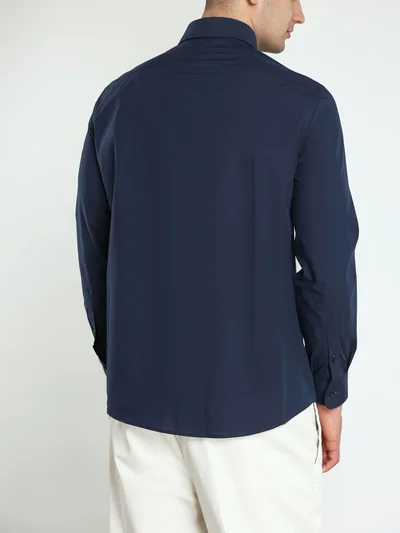 Рубашка цвет синий — превью 4