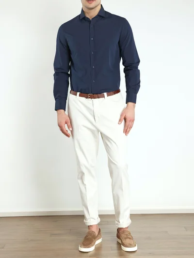 Рубашка цвет синий — превью 5