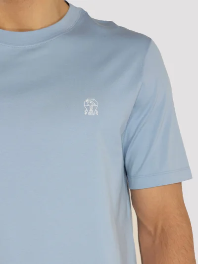 Футболка цвет голубой — превью 5