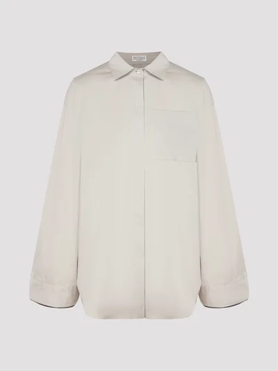 Рубашка цвет жемчуг — превью 1