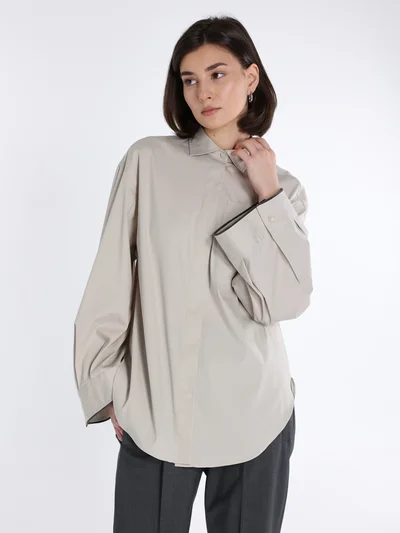 Рубашка цвет жемчуг — превью 3