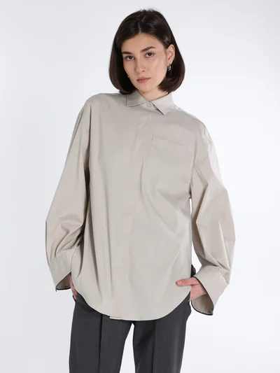 Рубашка цвет жемчуг — превью 5