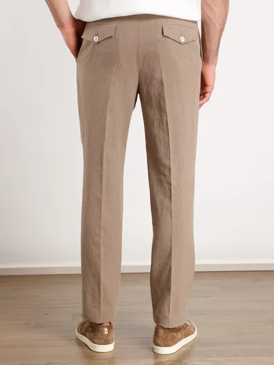 Брюки цвет коричневый — превью 4