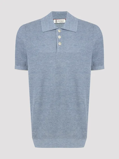 Поло цвет голубой — превью 1