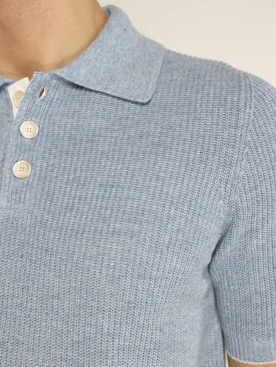 Поло цвет голубой — превью 5