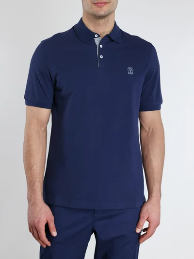 Поло цвет голубой — превью 3