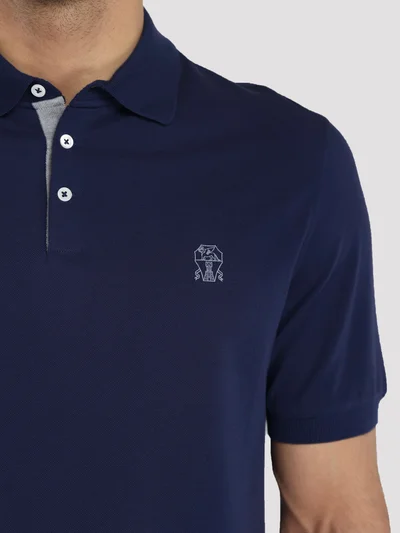 Поло цвет синий — превью 5