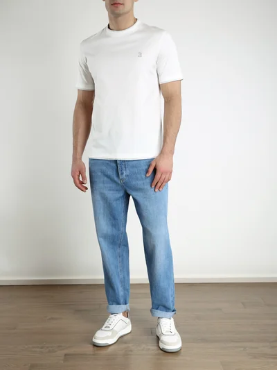 Футболка цвет бело-серый — превью 2