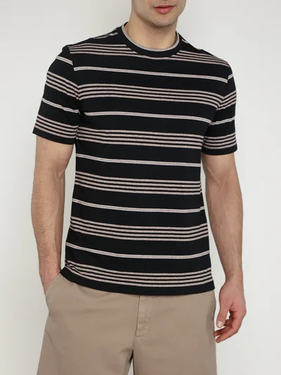 Футболка цвет черно-бежевый — превью 3