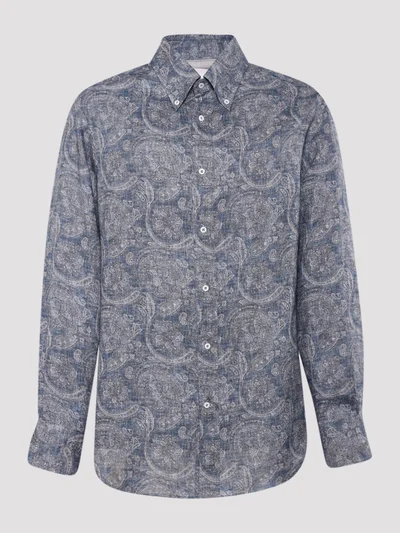 Рубашка цвет синий — превью 1