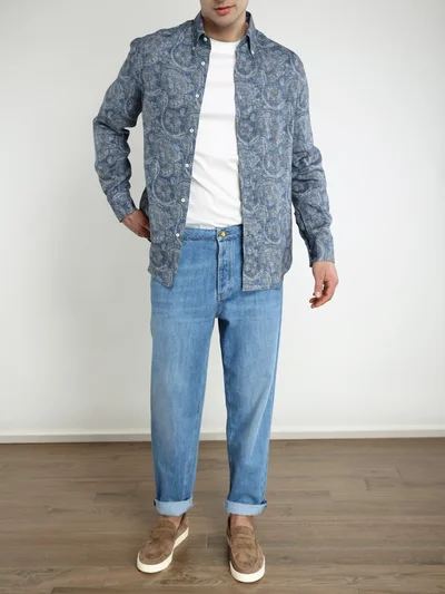 Рубашка цвет синий — превью 2