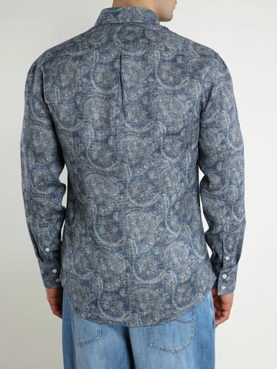 Рубашка цвет синий — превью 4