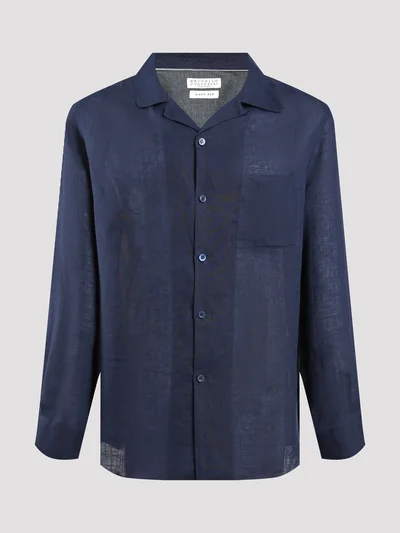 Рубашка цвет синий — превью 1