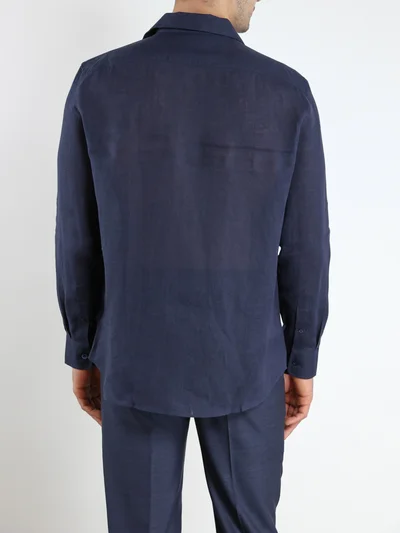 Рубашка цвет синий — превью 4