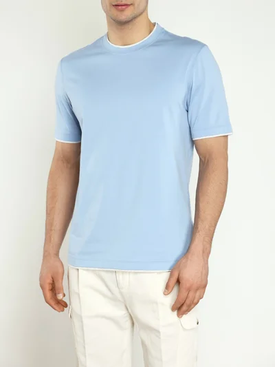 Футболка цвет голубой — превью 2