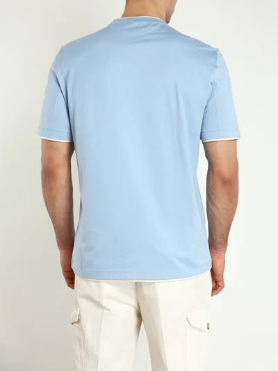 Футболка цвет голубой — превью 3