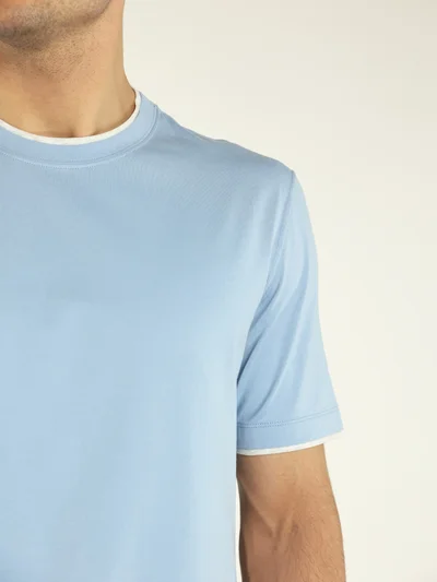 Футболка цвет голубой — превью 4