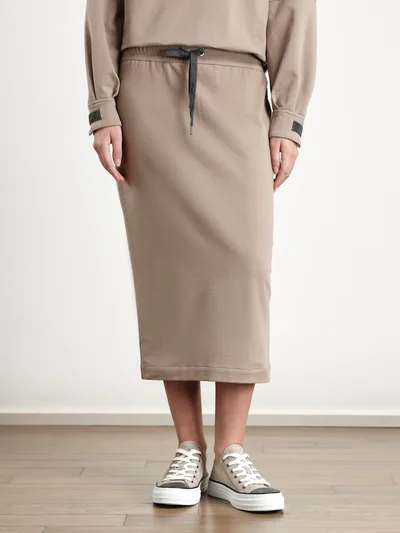 Юбка цвет кофе — превью 3