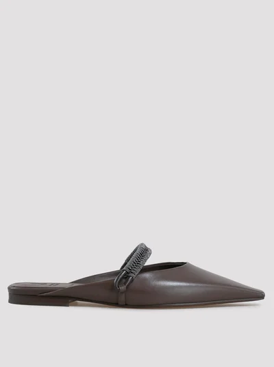 Мюли цвет темно-коричневый — превью 1