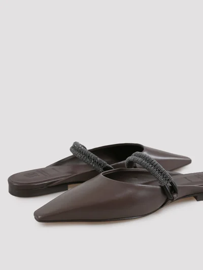 Мюли цвет темно-коричневый — превью 4