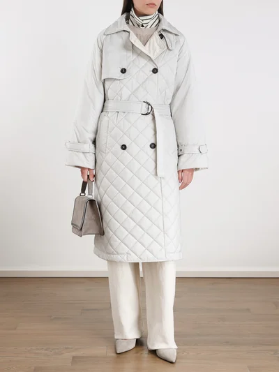 Пальто цвет жемчуг — превью 3