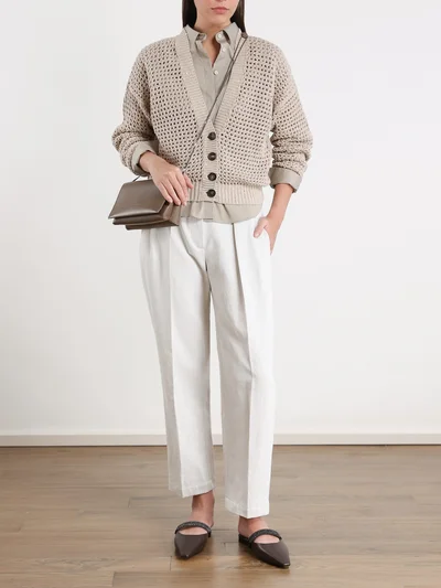 Кардиган цвет светло-бежевый — превью 2