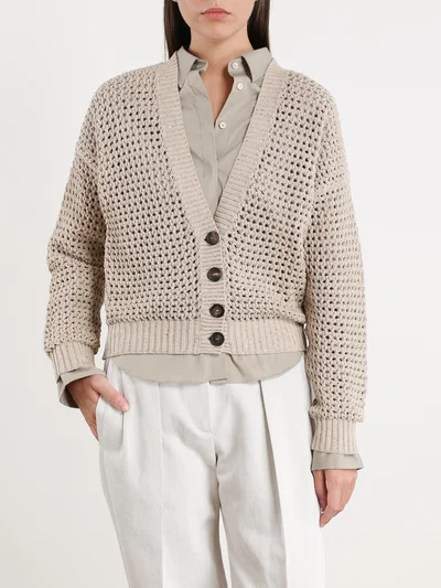 Кардиган цвет светло-бежевый — превью 3
