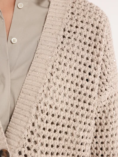 Кардиган цвет светло-бежевый — превью 5