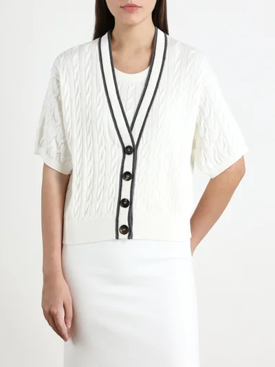 Кардиган цвет белый — превью 3