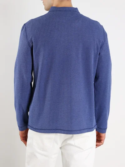 Лонгслив цвет синий — превью 4