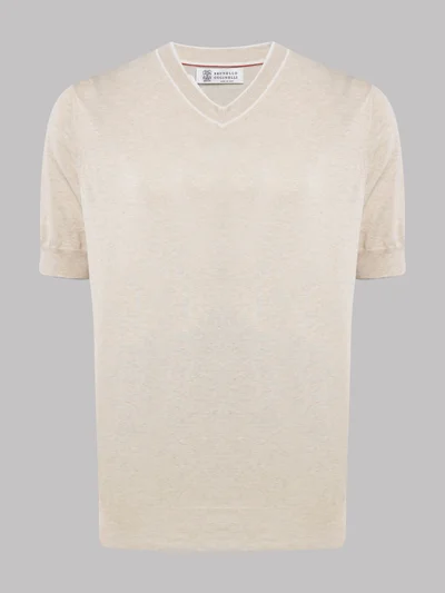 Пуловер цвет светло-бежевый — превью 1