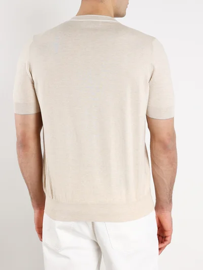 Пуловер цвет светло-бежевый — превью 4