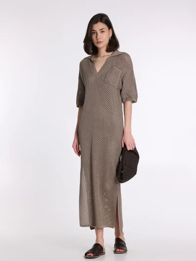 Платье цвет коричневый — превью 4